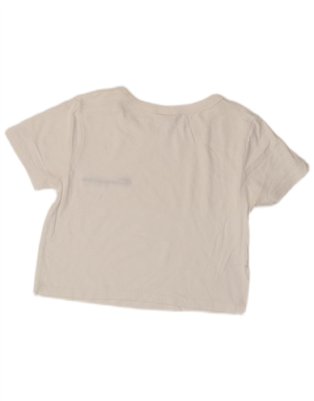 Camiseta feminina CHAMPION Heritage Crop grande tamanho UK 6 XS branco