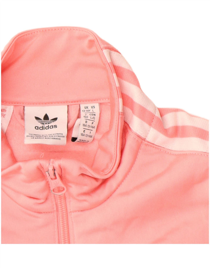 Jaqueta Adidas Meninas Treino Top 13-14 Anos Rosa Poliéster