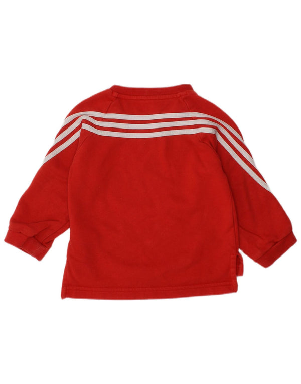 ADIDAS Baby Boys Suéter Jumper 6-9 Meses Algodão Vermelho