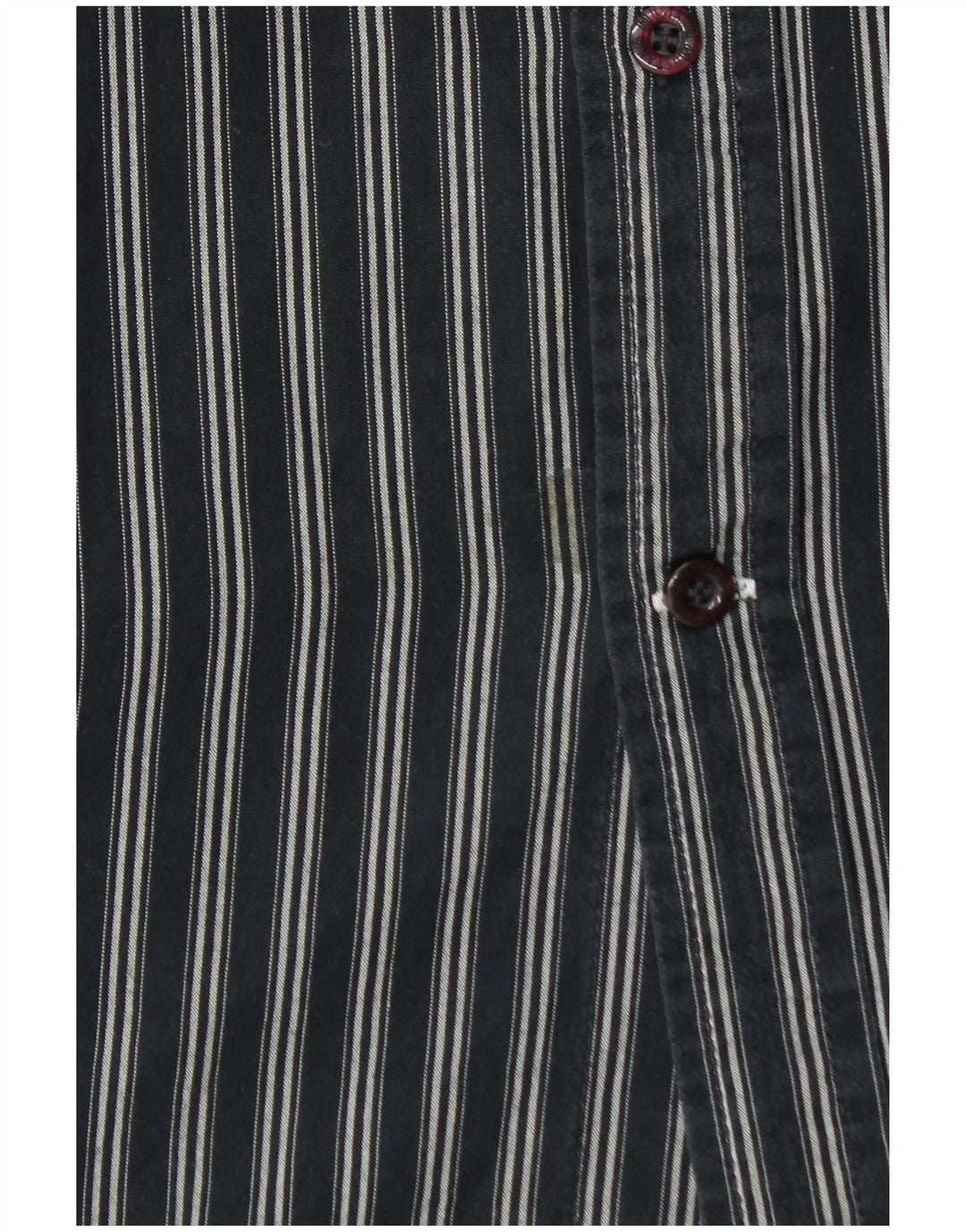 Camisa masculina MUSTANG grande de algodão listrado preto