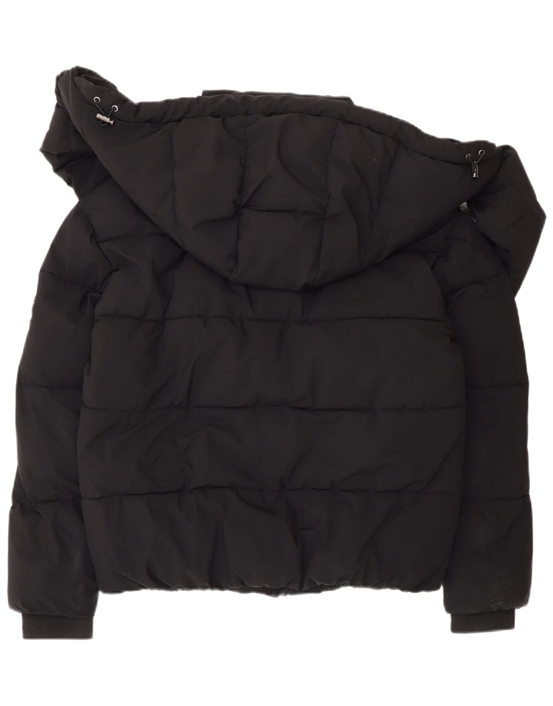 Jaqueta acolchoada com capuz feminina Dkny UK 6 XS preto poliéster inverno