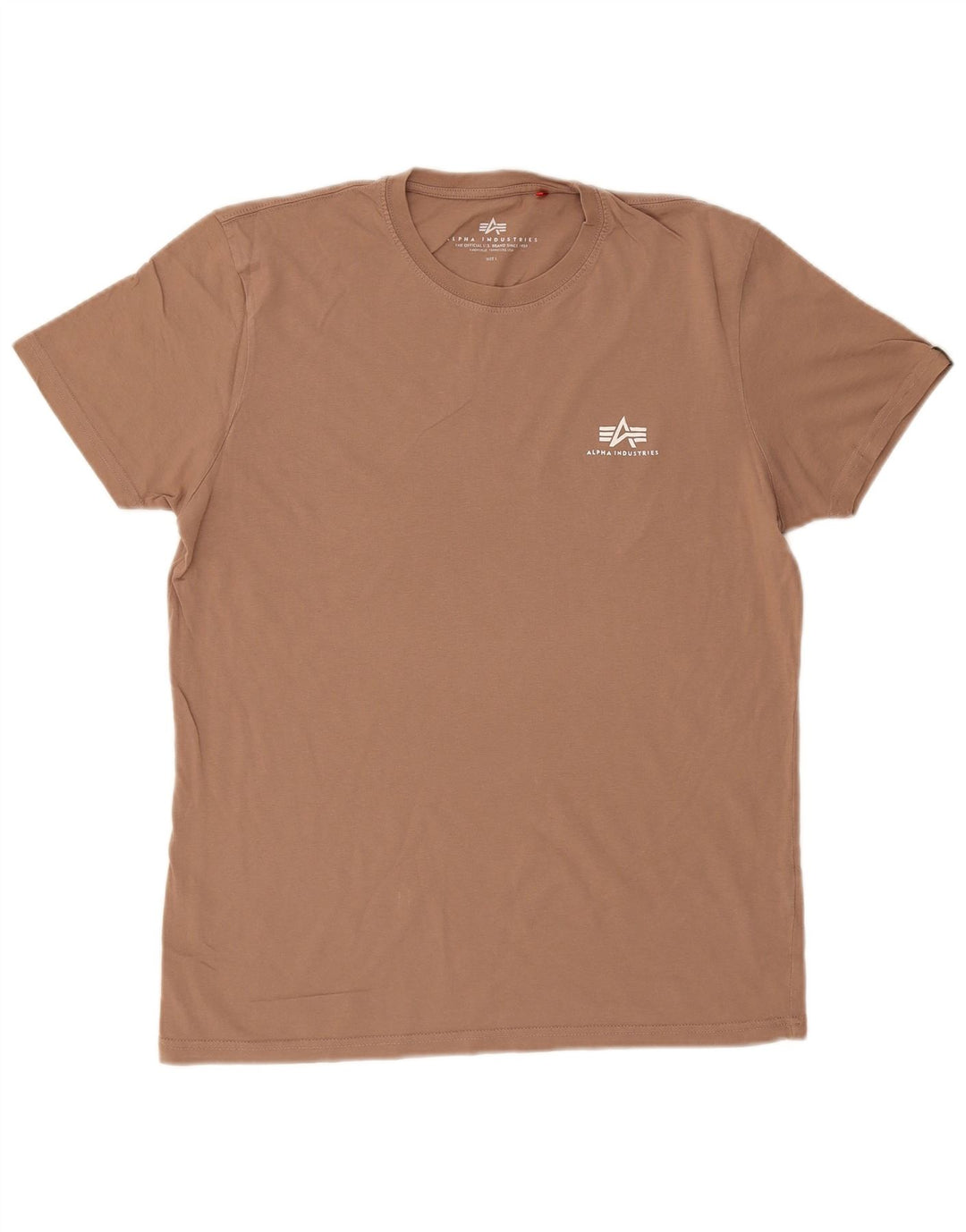 Camiseta masculina ALPHA INDUSTRIES grande algodão marrom