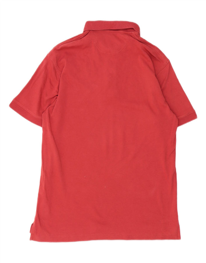 Camisa polo masculina Eddie Bauer de algodão vermelho médio
