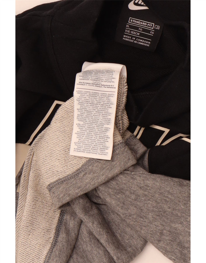 NIKE Meninas Crop Standard Fit Moletom Jumper 13-14 Anos XL Cinza