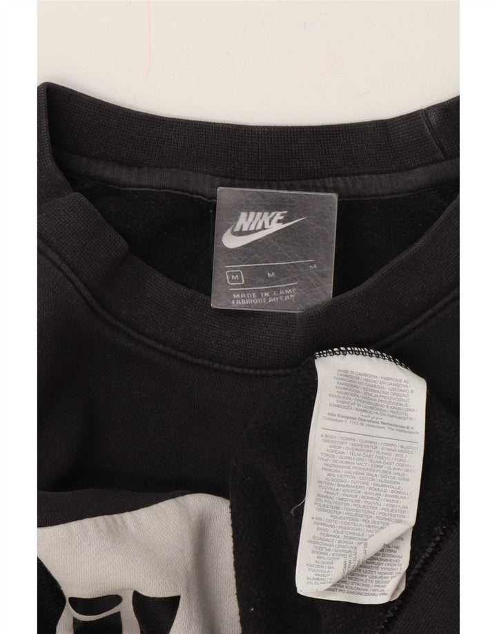 Moletom gráfico masculino Nike Jumper médio preto colorblock algodão