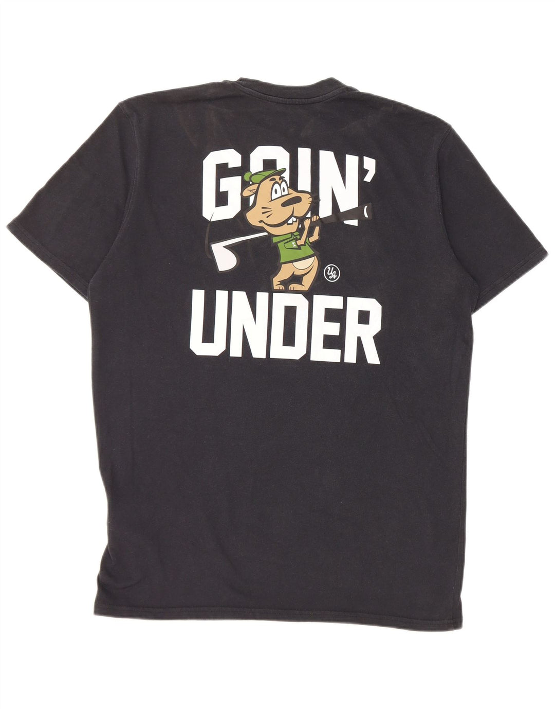 Camiseta gráfica masculina Under Armour Top médio algodão preto