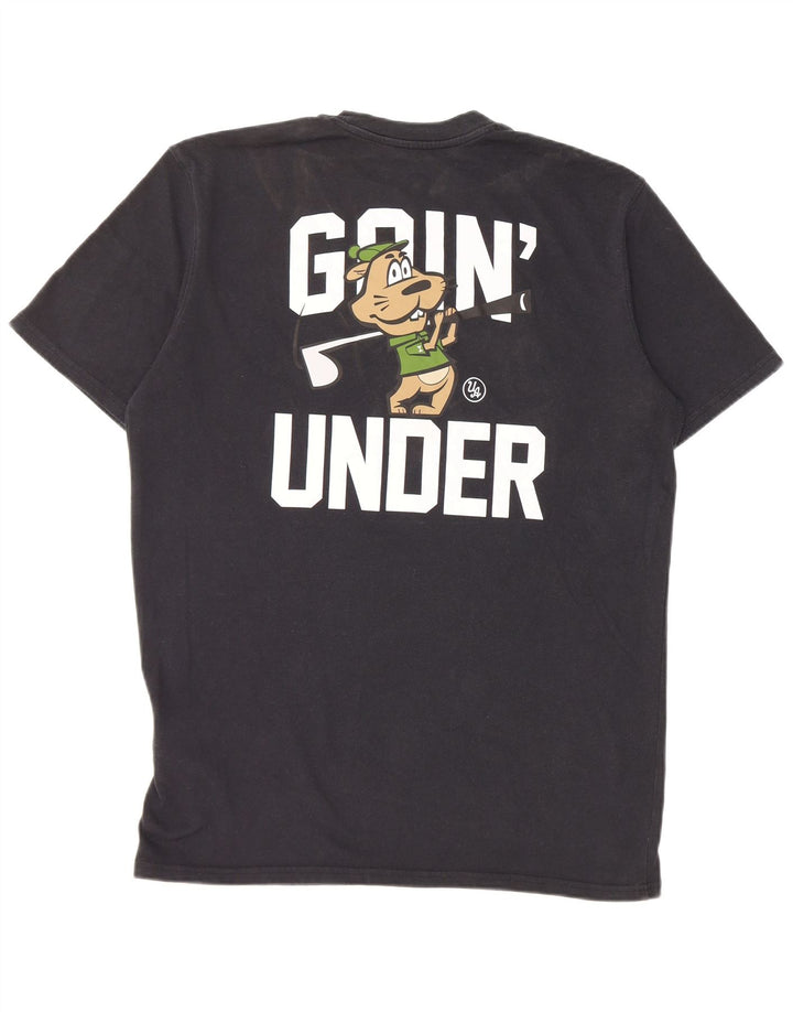 Camiseta gráfica masculina Under Armour Top médio algodão preto