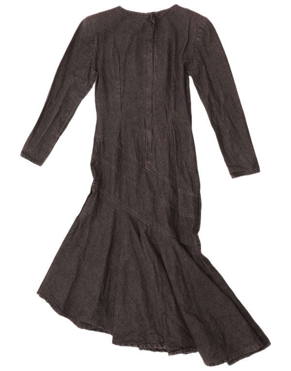 Vestido sereia jeans feminino de manga comprida Paradise EUA 1 XS algodão preto