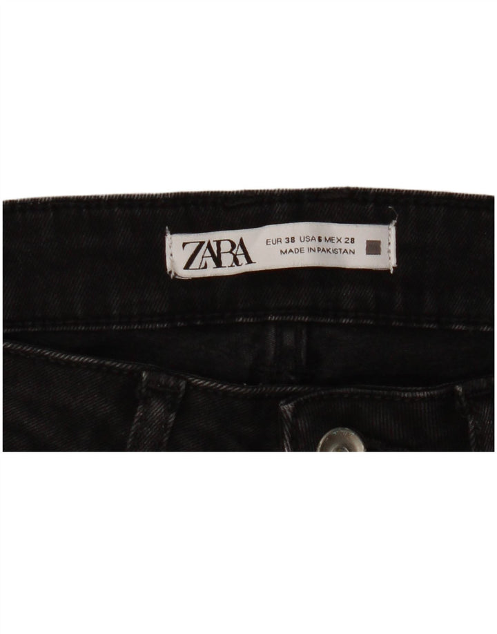 Zara Jeans Skinny Feminino UE 38 Pequeno W28 L27 Preto