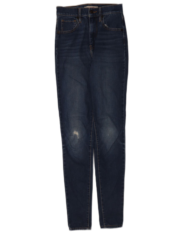 Calça jeans feminina Levi's Mile High Super Skinny W25 L30 azul marinho algodão