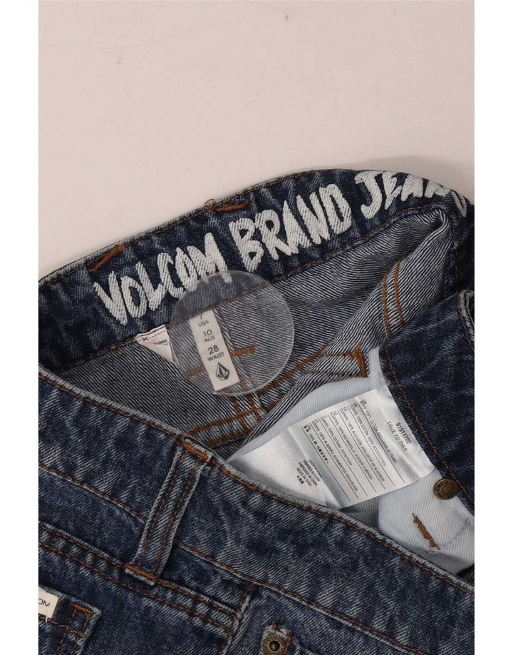 Shorts jeans feminino Volcom W28 algodão azul médio