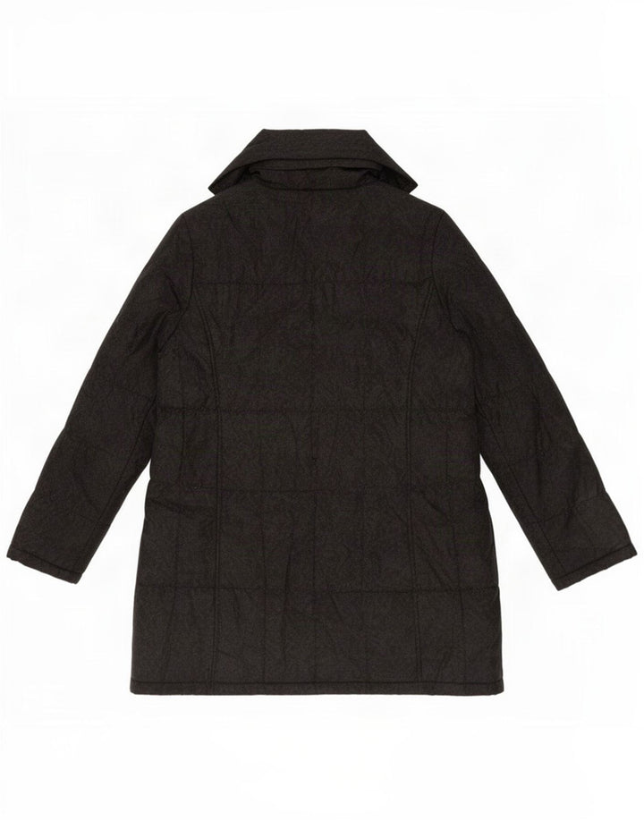 Casaco acolchoado feminino Marks & Spencer UK 14 poliéster cinza médio