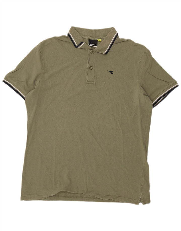 Camisa polo masculina Diadora 2XL algodão cáqui