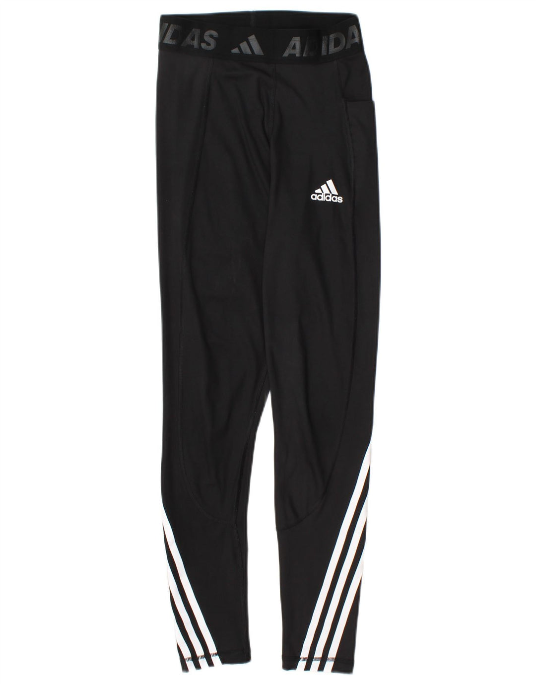 ADIDAS Womens Graphic Leggings UK 4/6 XS Preto Poliéster
