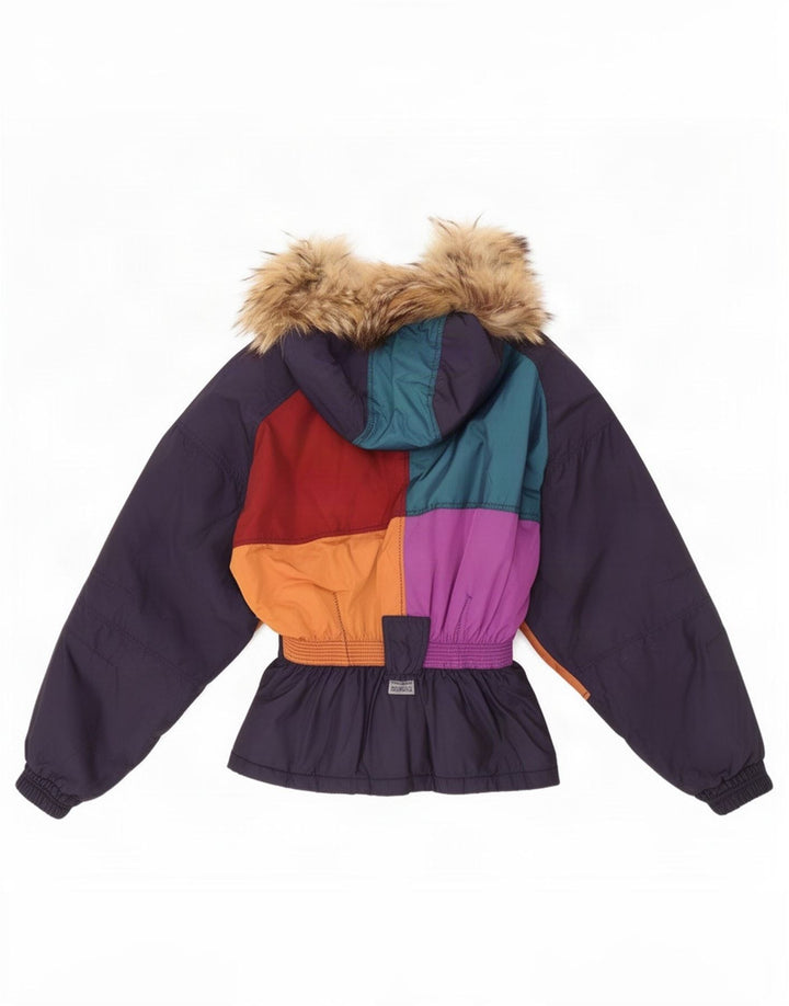 Jaqueta corta-vento feminina Gigi Rizzi IT 42 médio azul marinho colorblock