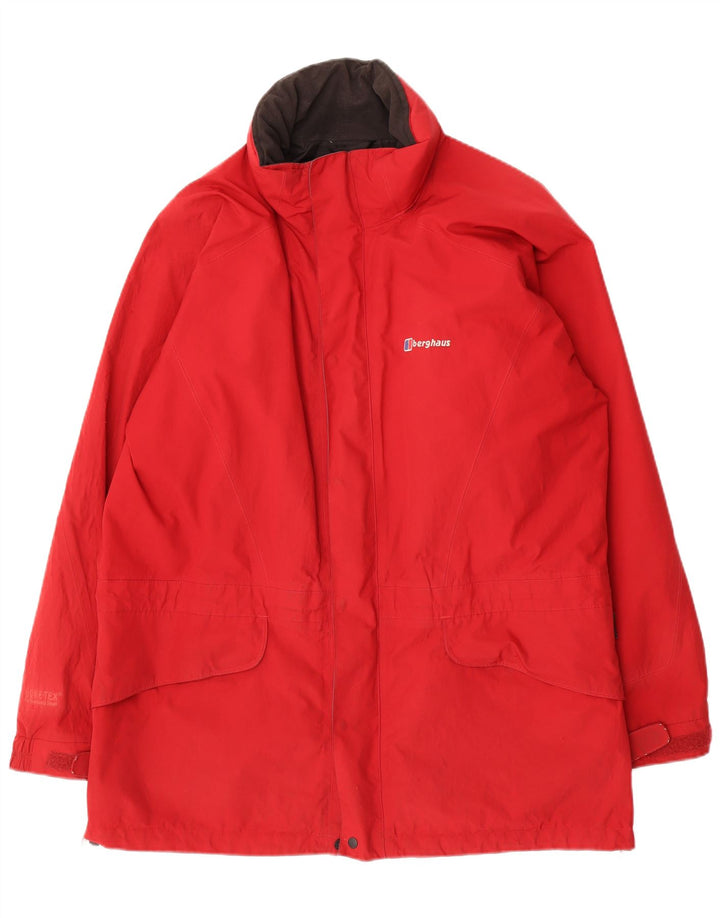 Capa de chuva masculina Berghaus UK 42 XL vermelho nylon