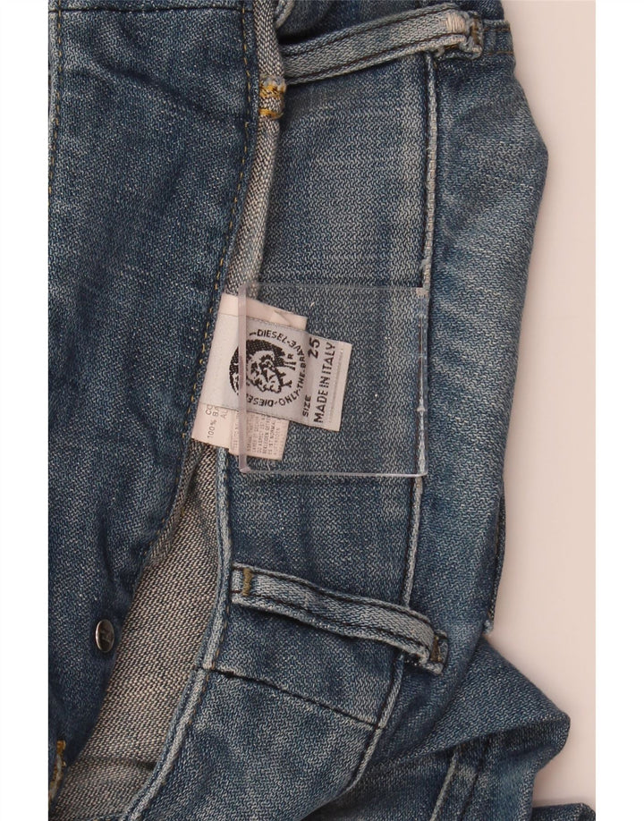 DIESEL Jeans retos femininos W25 L30 algodão azul