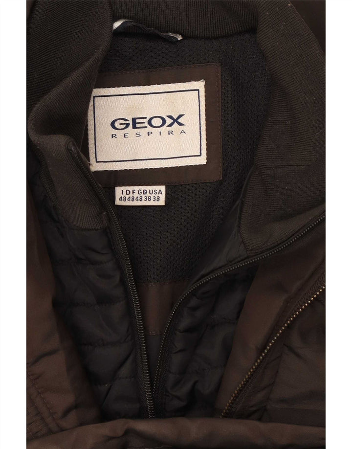 Geox Mens Utility Jacket UK 48 4XL Poliamida marrom