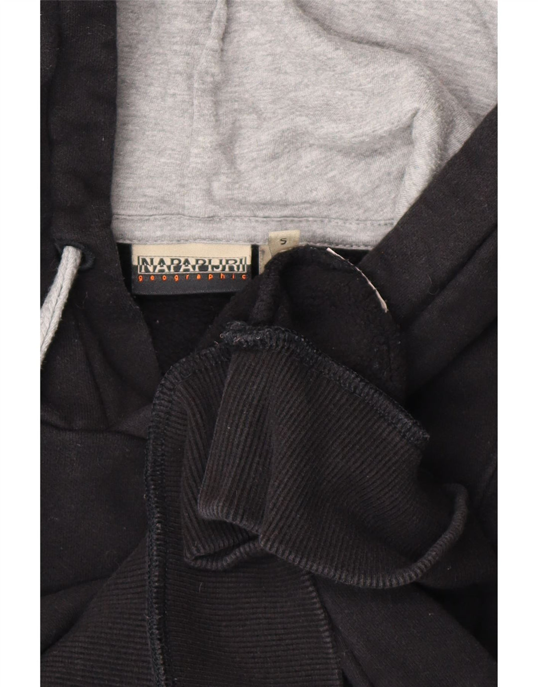Suéter com capuz gráfico geográfico masculino NAPAPIJRI pequeno preto