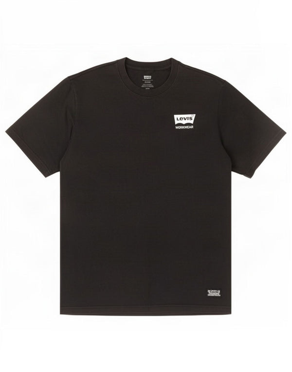 Camiseta masculina relaxada Levi's top pequeno algodão preto