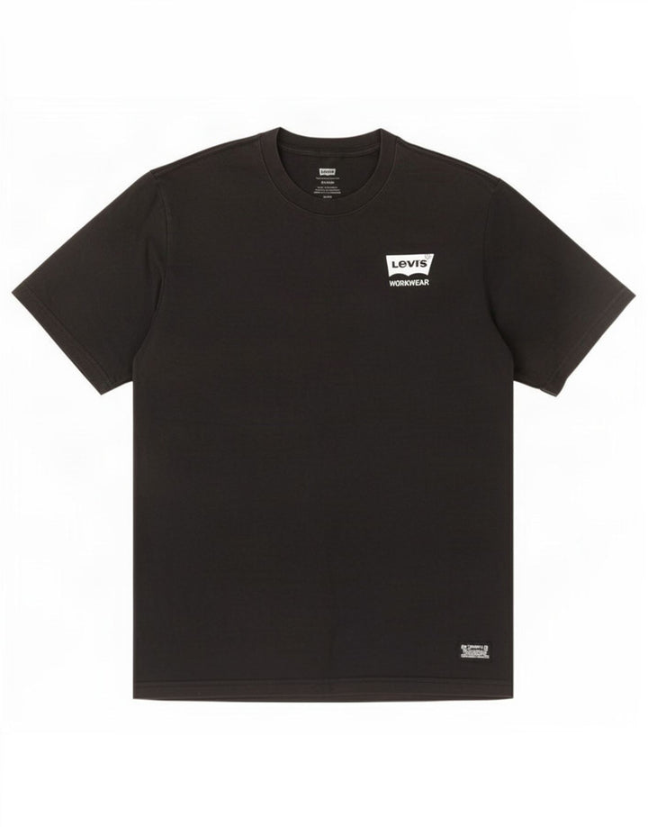 Camiseta masculina relaxada Levi's top pequeno algodão preto