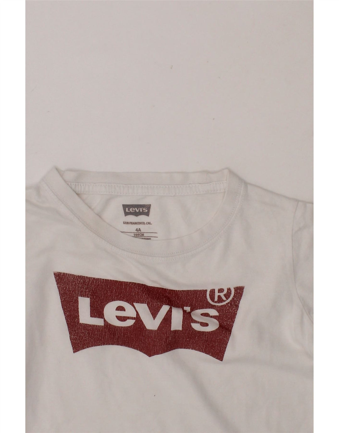 LEVI'S Girls Graphic T-Shirt Top 3-4 Years White Cotton Vintage Levi's and Second-Hand Levi's from Messina Hembry 