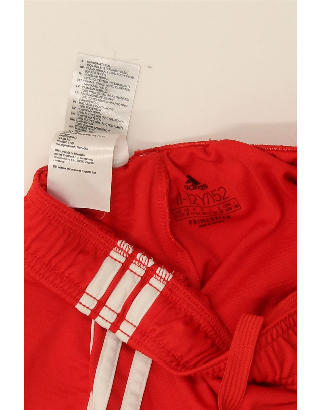 Calções desportivos Adidas Boys Aeroready 11-12 anos poliéster vermelho