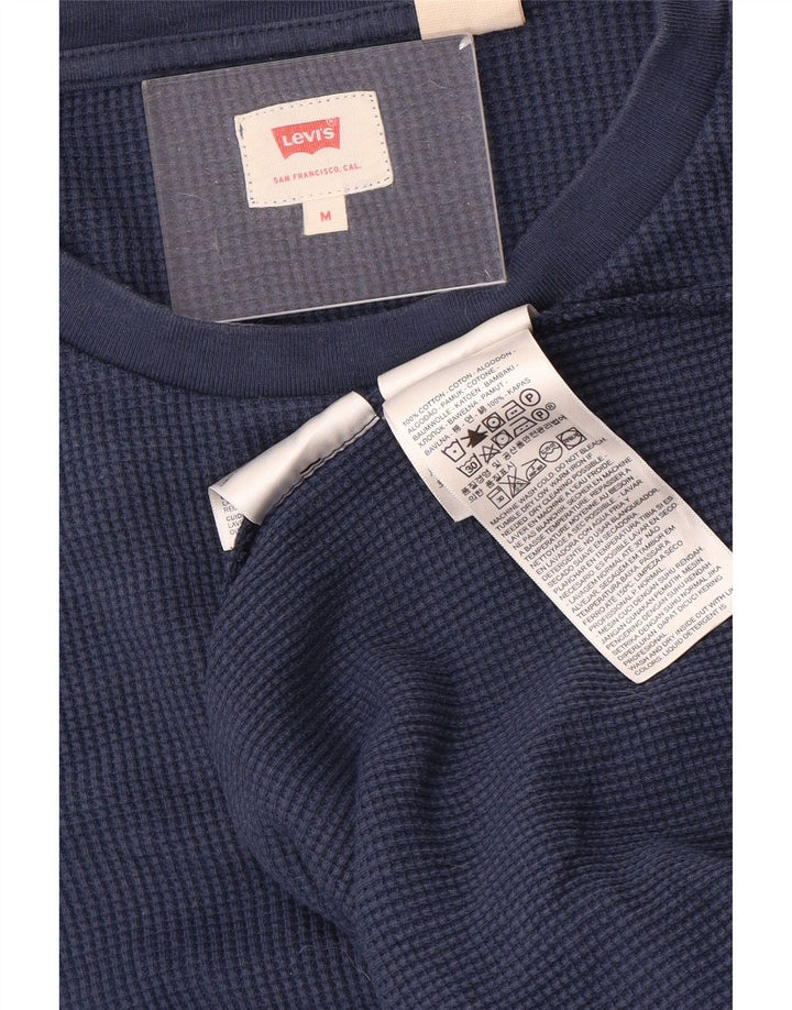 Top masculino Levi's manga comprida médio algodão azul marinho