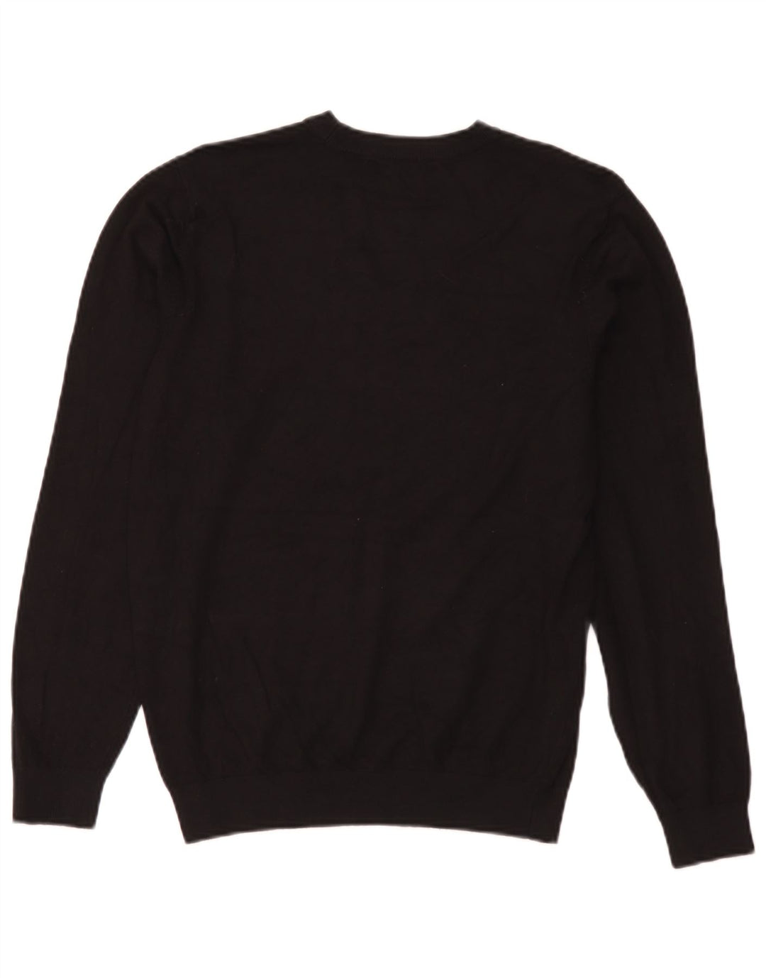 Suéter feminino Zara com gola redonda e viscose preta média UK 14