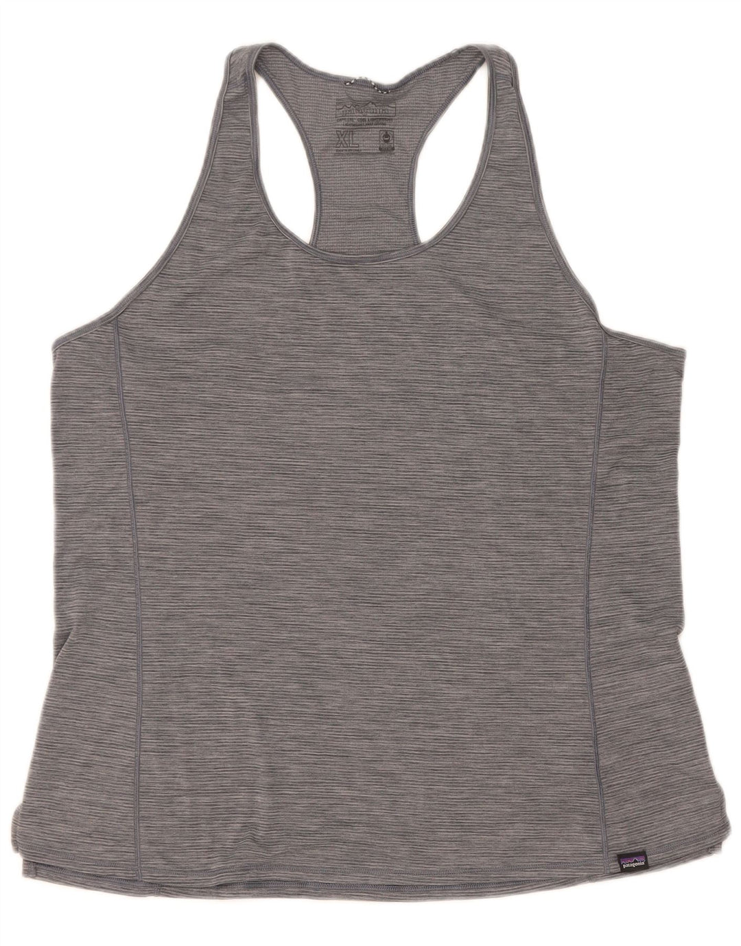 Top colete feminino Patagonia UK 18 XL poliéster manchado cinza
