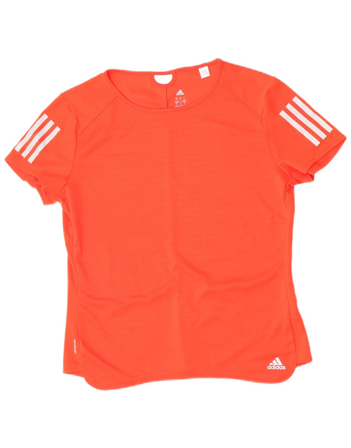 Adidas Womens Climacool T-Shirt Top UK 16/18 Grande Laranja Poliéster