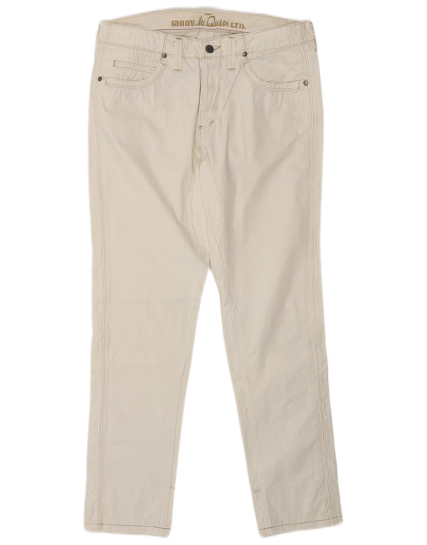 Jeans skinny masculino Jaggy McQueen W32 L32 algodão branco