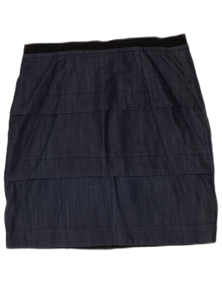 Max&Co. Saia Peplum Feminina Grande W32 Viscose Azul Marinho