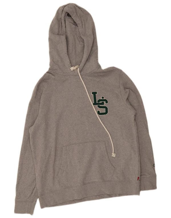Levi's Mens Graphic Standard Fit Hoodie Jumper Large Grey Cotton