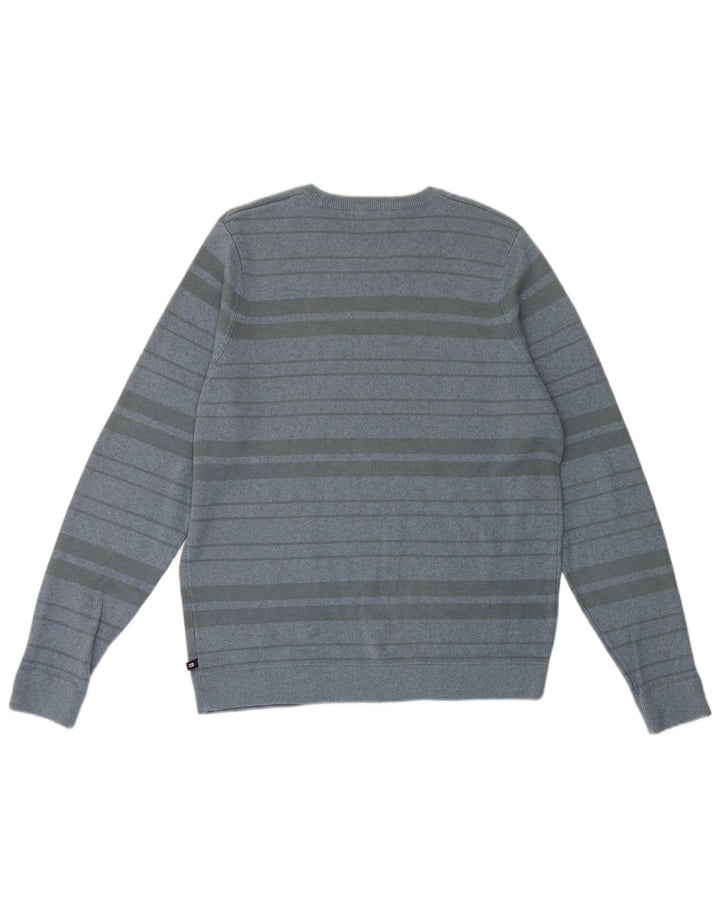 Suéter masculino Marks & Spencer Blue Harbor com gola redonda listrado médio