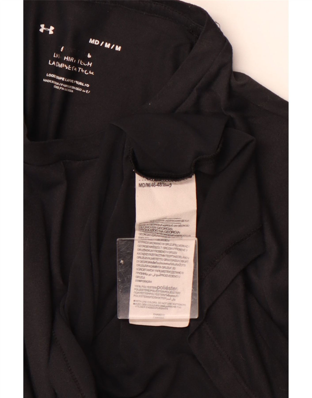 Camiseta masculina UNDER ARMOUR poliéster preto médio