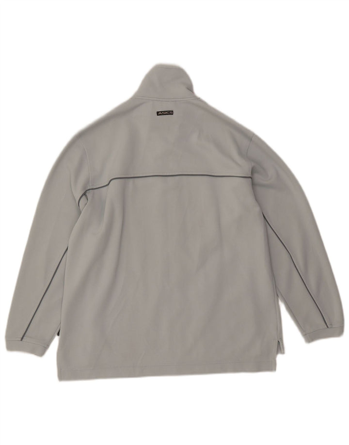 Asics Womens Tracksuit Top Jacket UK 14 Médio Cinza