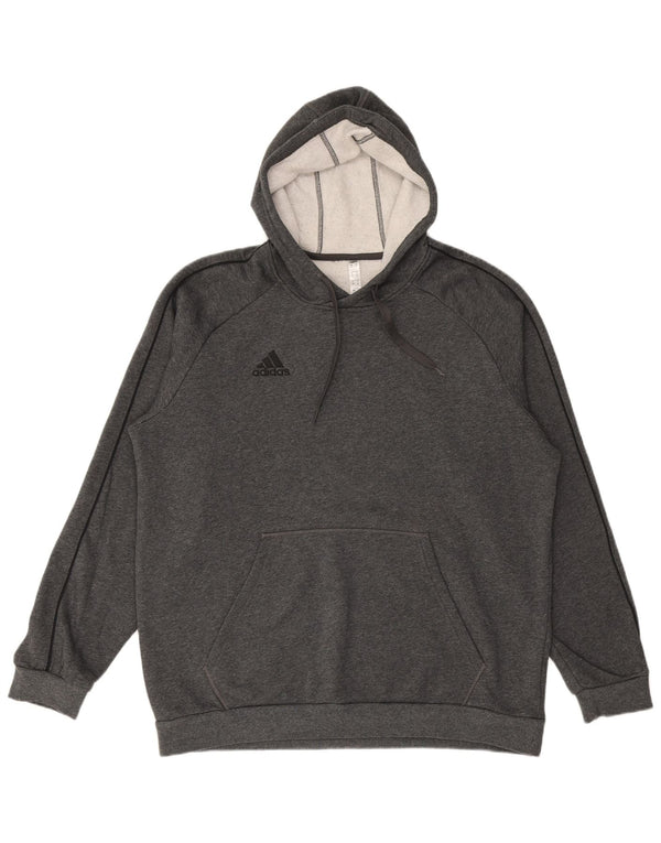 ADIDAS Mens Hoodie Jumper XL Cinza Algodão