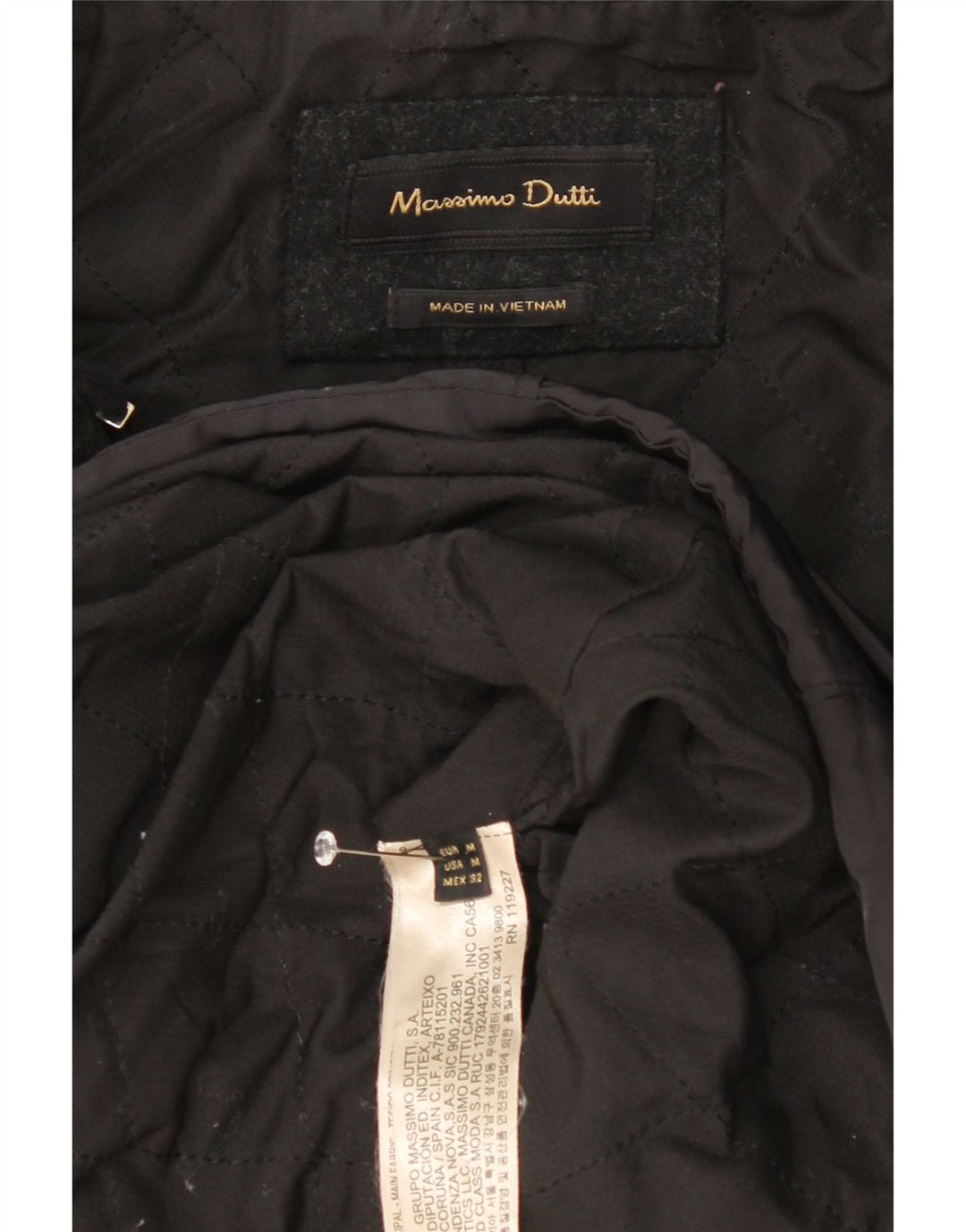 Casaco corta-vento feminino Massimo Dutti Reino Unido 14 bloco colorido azul marinho médio
