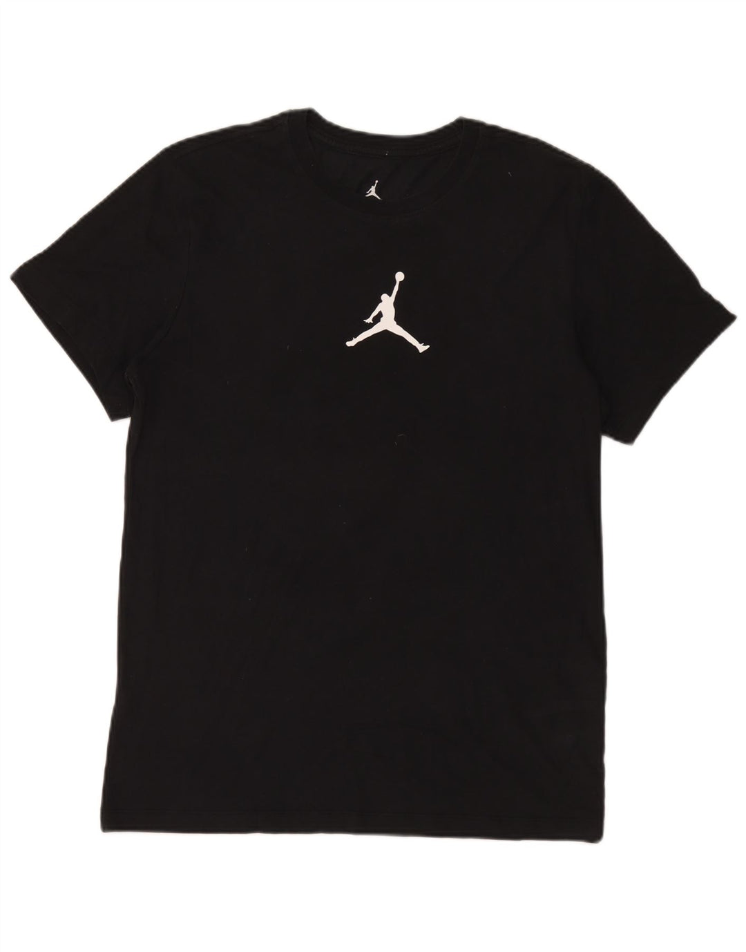 Jordan Mens Dri Fit Camiseta Top Médio Algodão Preto