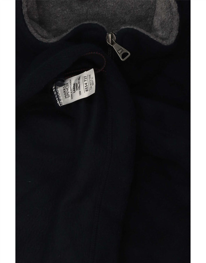 Jaqueta de lã masculina Marks & Spencer Reino Unido 40 grande poliéster azul marinho