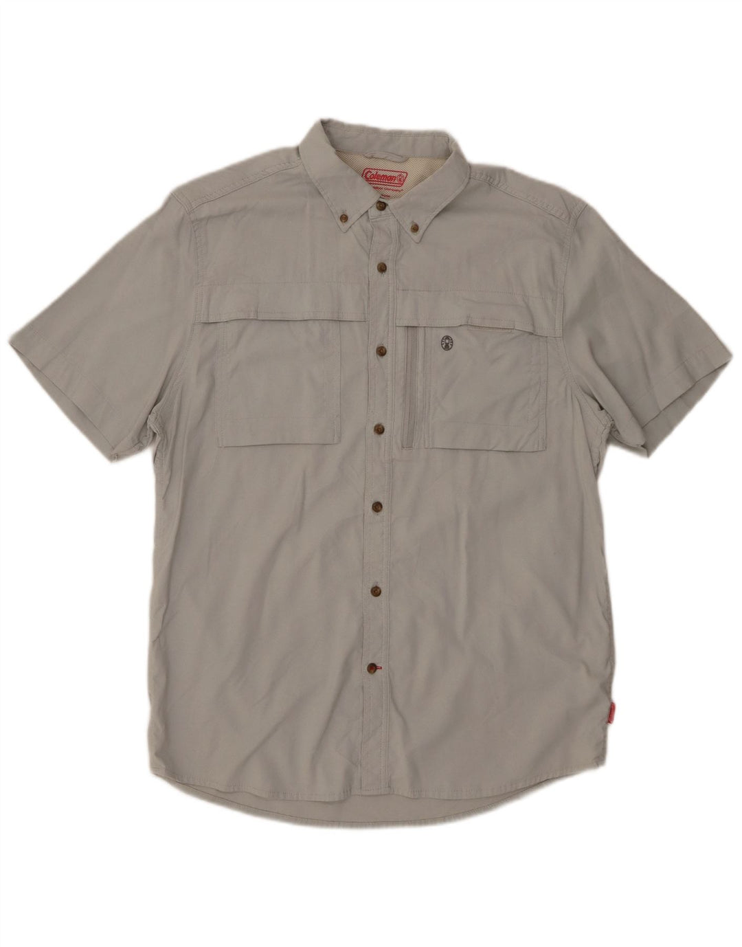 Camisa masculina vintage de manga curta grande algodão cinza