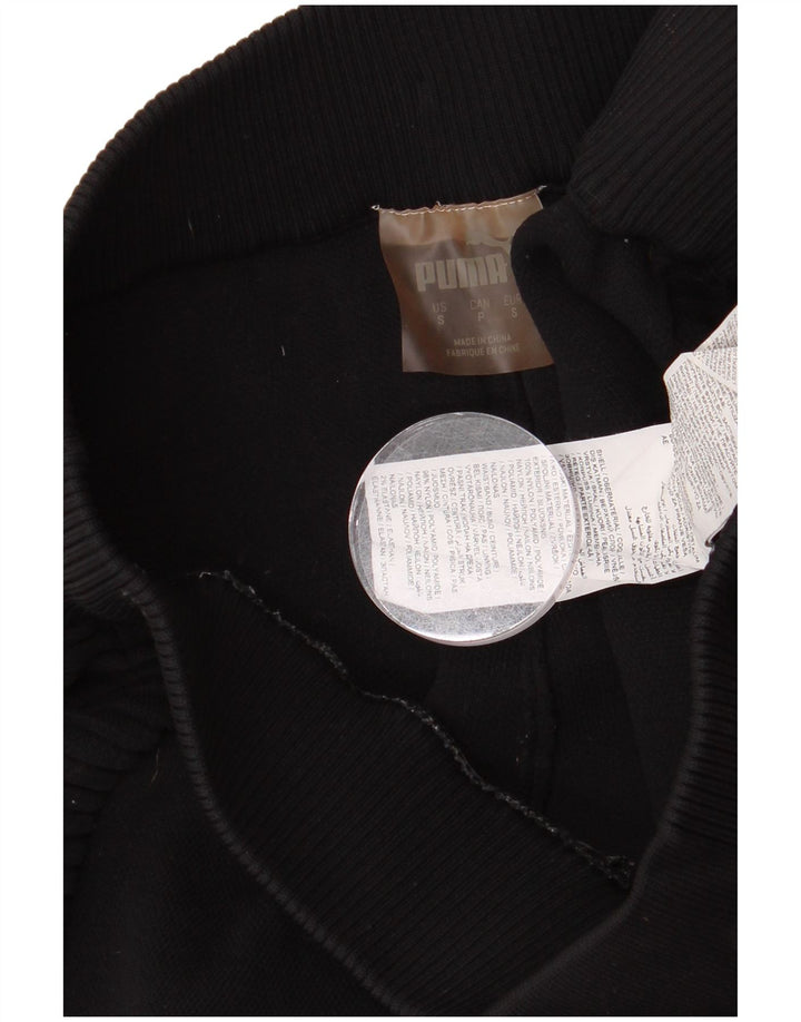 Calça de treino masculina Puma pequena preta de nylon