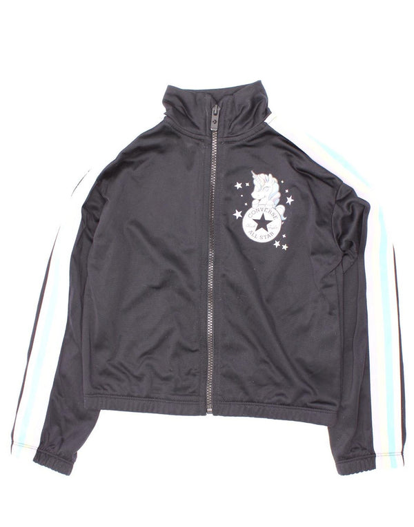 Jaqueta Converse Girls Unicorn Tracksuit 5-6 Anos Preto Colorblock