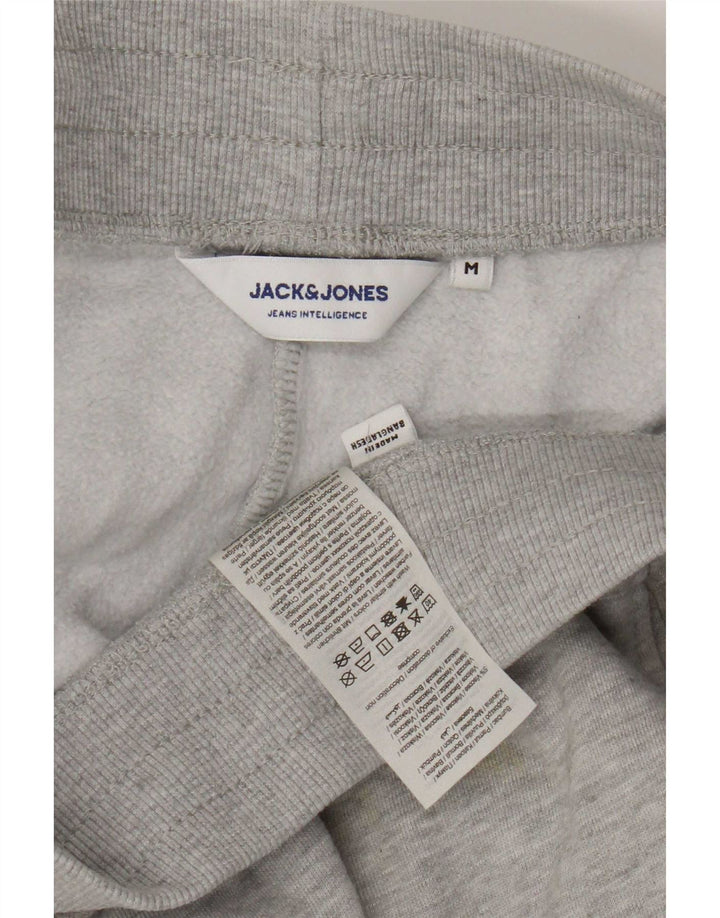 Calça de treino masculina Jack & Jones Joggers cinza médio algodão manchado