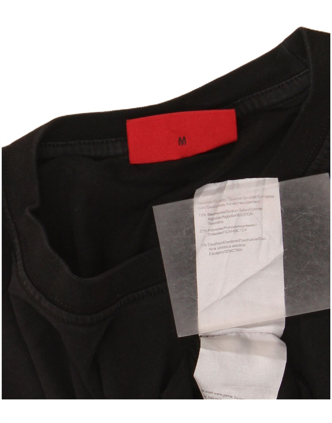 Camiseta gráfica masculina Hugo Boss Top médio algodão preto