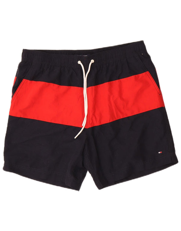 Shorts de natação masculino Tommy Hilfiger XL azul marinho colorblock