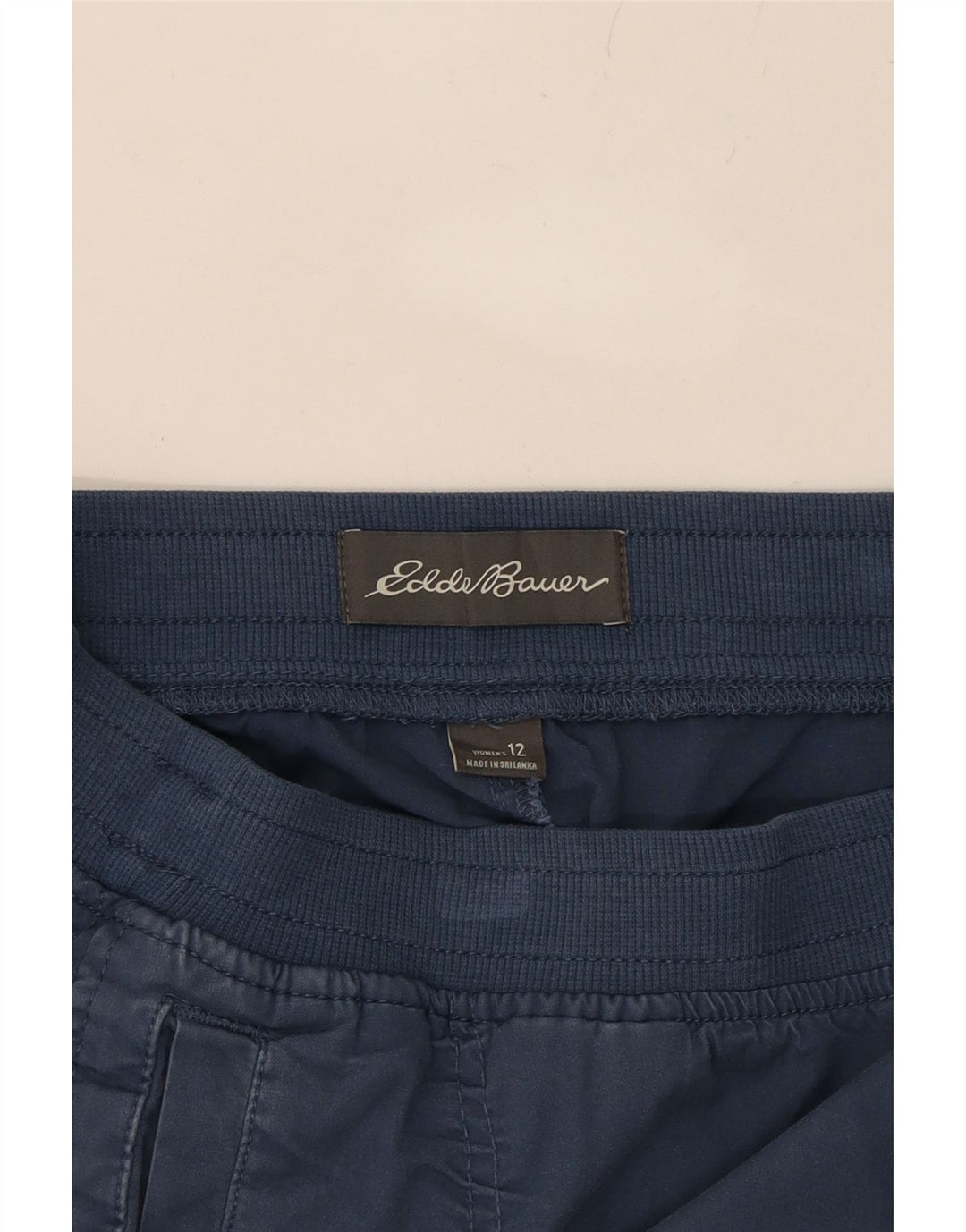 EDDIE BAUER Womens Joggers Cargo Trousers US 12 Large W30 L27 Blue Cotton Vintage Eddie Bauer and Second-Hand Eddie Bauer from Messina Hembry 