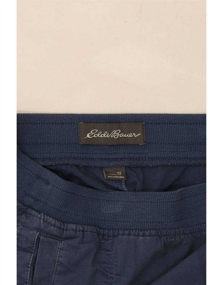 EDDIE BAUER Womens Joggers Cargo Trousers US 12 Large W30 L27 Blue Cotton Vintage Eddie Bauer and Second-Hand Eddie Bauer from Messina Hembry 