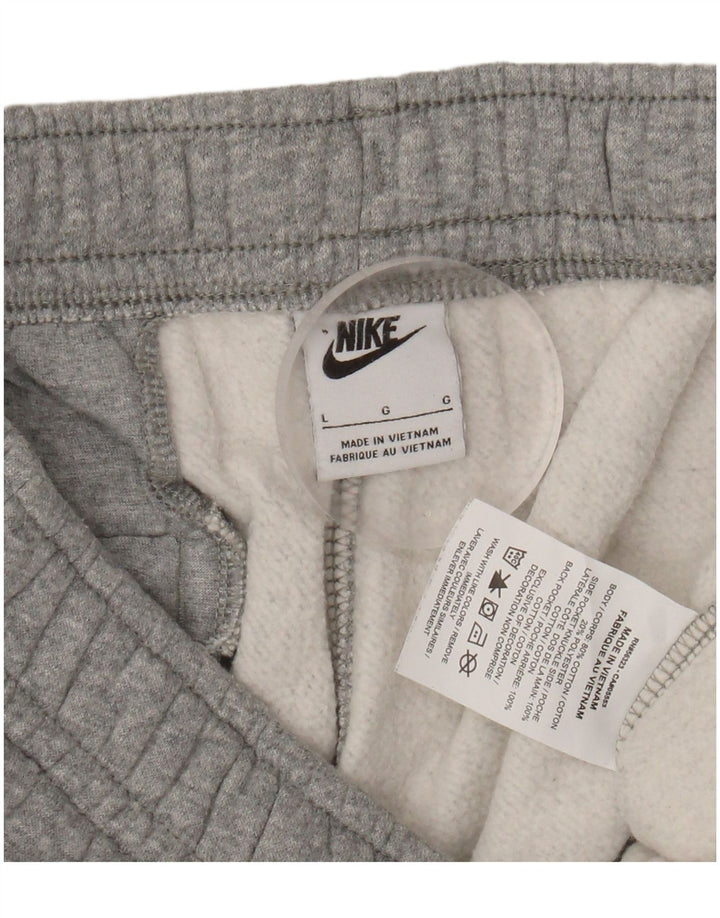 Calça de treino masculina NIKE Joggers grande cinza algodão